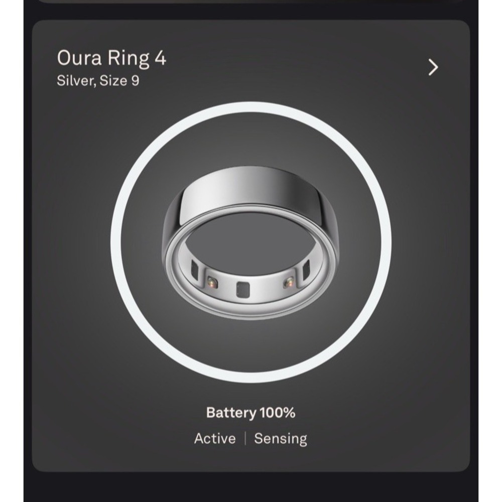 Oura Ring | Gen 4 | Size 9 | Silver | USED | Works | No Box | No Charging Wires